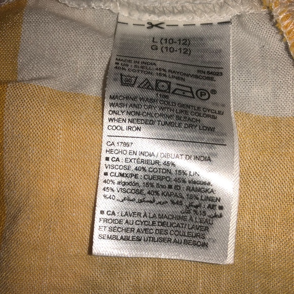 Old Navy yellow and white dress - Picture 4 of 4